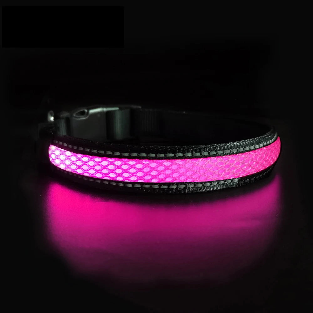 LED Dog Collar Luminous Pet Products Safety Stylish Flashing Glow Necklace Waterproof Reflective Pet Dog Accessories