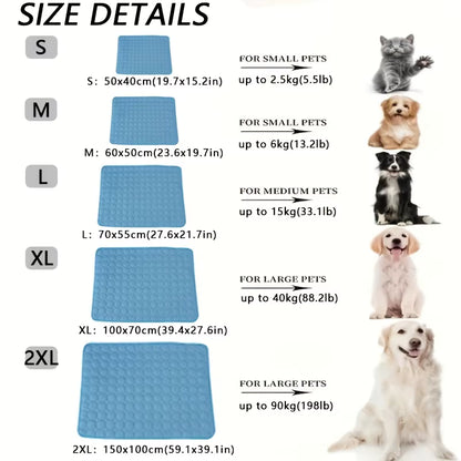 Tapis Rafraîchissant pour Chien et Chat – Gel Glacé, 6 Tailles