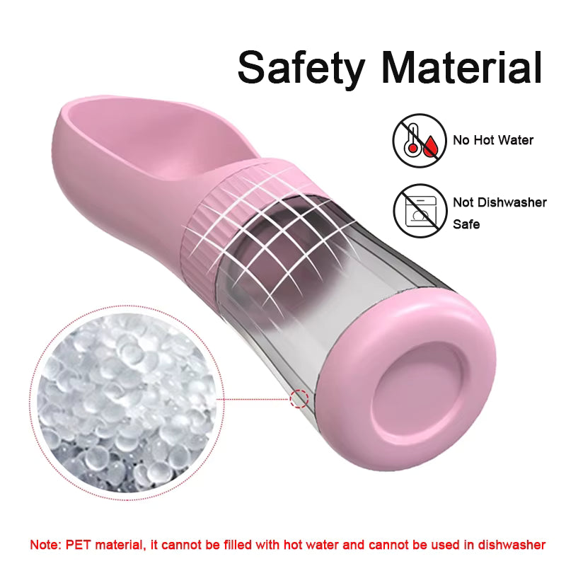 Bouteille d'eau portable pour chien et chat – Étanche, idéale pour les balades