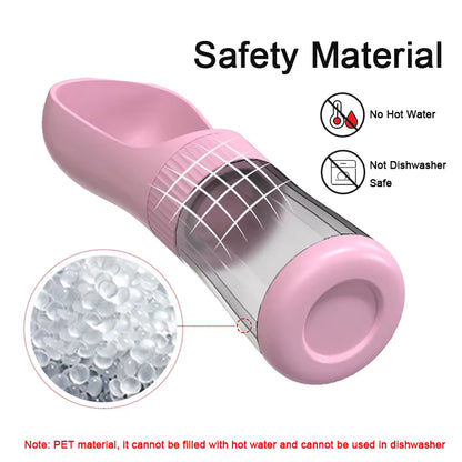 Bouteille d'eau portable pour chien et chat – Étanche, idéale pour les balades