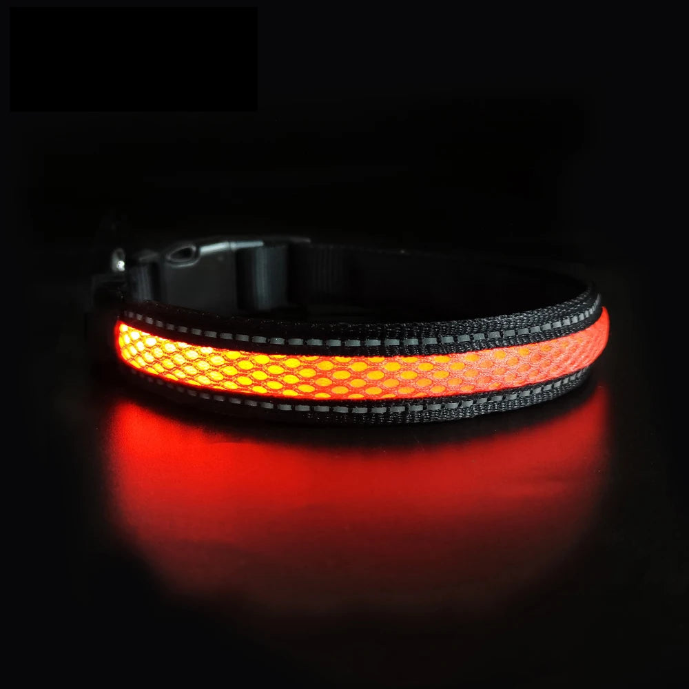 LED Dog Collar Luminous Pet Products Safety Stylish Flashing Glow Necklace Waterproof Reflective Pet Dog Accessories
